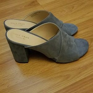 Cole Haan suede mules